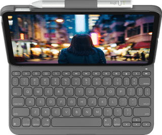 Logitech Slim Folio Apple iPad (2025/2022) Toetsenbord Hoes QWERTY