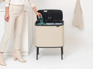 Brabantia Bo Touch Bin Prullenbak 3 x 11 liter Soft Beige