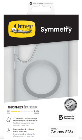OtterBox Symmetry Samsung Galaxy S26 Plus Back Cover Met Magneet Transparant