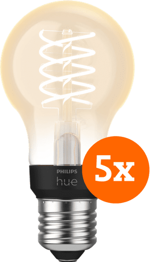 Philips Hue Filament Light White Standard E27 - 2023 - 5-pack