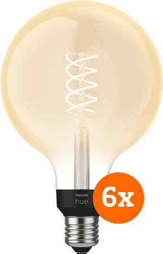 Philips Hue Filament Light White Globe XL E27 - 2023 - 6-pack