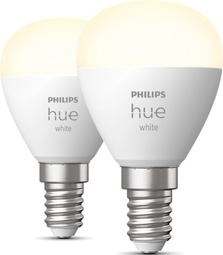 Philips Hue Kogellamp White E14 Duo pack