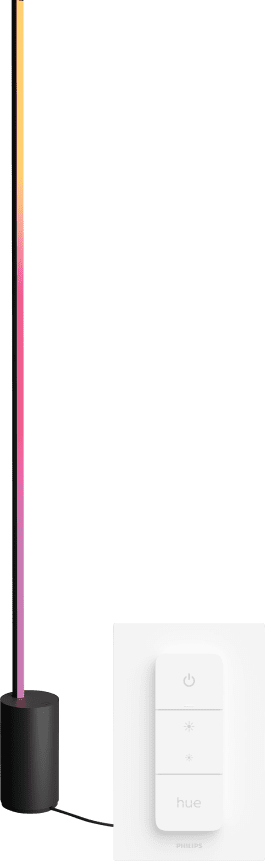 Philips Hue Gradient Signe White and Color vloerlamp zwart + dimmer