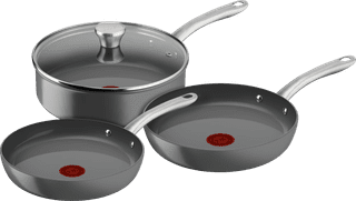 Tefal Renew+ Ceramic Frying Pan Set 24cm + 28cm + High-sided Skillet 24cm