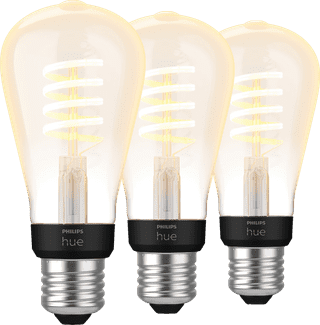 Philips Hue Filament Light White Ambiance Edison E27 3-pack