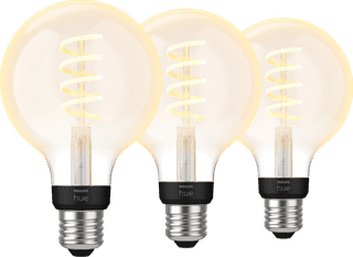 Philips Hue Filamentlamp White Ambiance Globe E27 3-pack