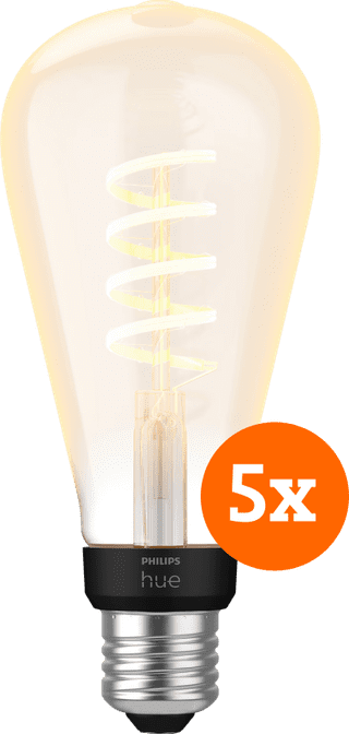 Philips Hue Filament White Ambiance Edison XL 5-pack