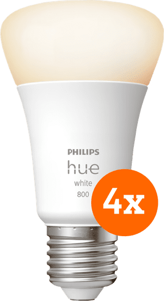 Philips Hue White E27 800lm 4-pack