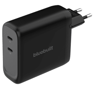BlueBuilt 140W GaN Oplader met 2 Usb C Poorten Zwart