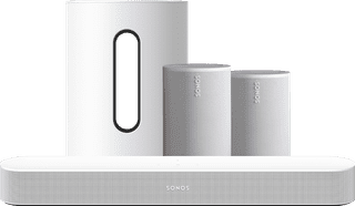 Sonos Beam Gen2 White + 2x Era 100 White + Sub Mini White
