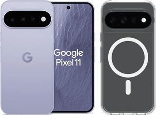 Google Pixel 11 512GB Blauw 5G + BlueBuilt Back Cover Transparant