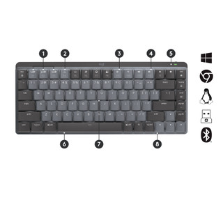 Logitech MX Mechanical Mini Draadloos Toetsenbord Metaal