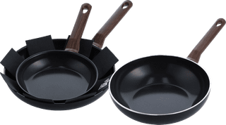 BK Simply Ceramic Ceramic Frying Pan Set 24cm + 28cm + Wok 28cm