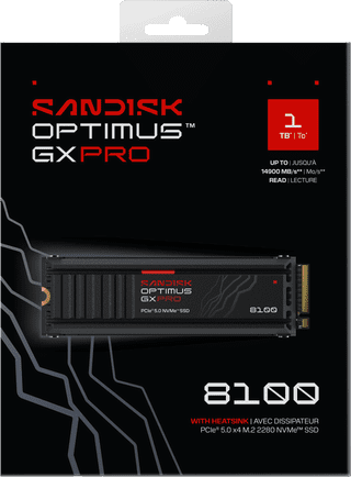 SANDISK Optimus GX PRO 8100 1TB Heatsink PCIe 5.0 NVMe SSD