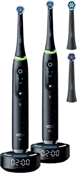 Oral-B iO 10 Zwart en Zwart Duo Pack + 4 Opzetborstels