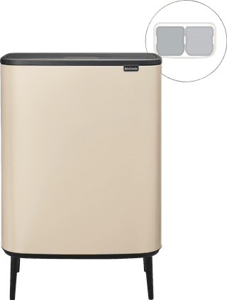 Brabantia Bo Touch Bin Hi Prullenbak 2 x 30 liter Soft Beige