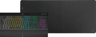 CORSAIR K55 Pro Gaming Keyboard AZERTY + BlueBuilt Gaming Mouse Pad XL