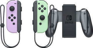 Nintendo Switch Joy-Con Pastel Set Paars/Groen + Nintendo Switch Joy-Con Charge Grip