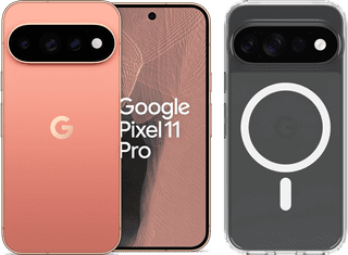 Google Pixel 11 Pro 256GB Oranje 5G + BlueBuilt Back Cover Transparant