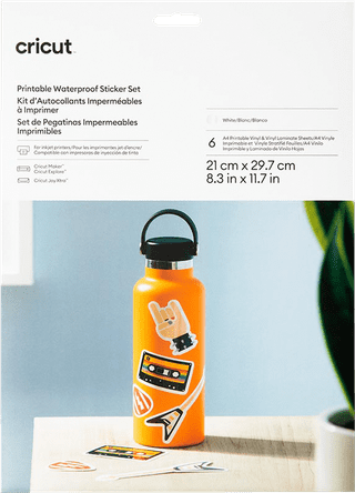 Cricut Water-resistant Sticker Set White A4 (6 sheets)