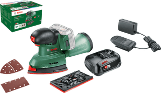 Bosch Universal Sander 18V-10 + POWER FOR ALL 18V 2.5Ah Battery Set