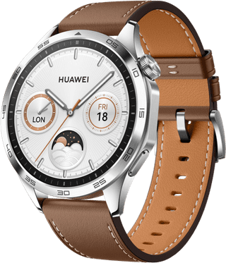 Huawei Watch GT 4 Zilver/Bruin 46mm