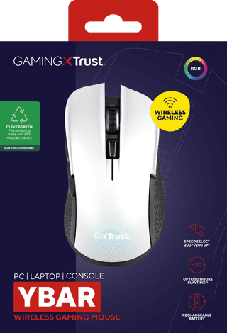 Trust GXT 923W Ybar Wireless Gaming Mouse White