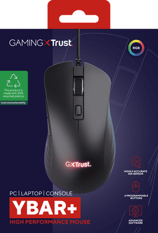 Trust GXT 924 Ybar+ Pro Gaming Mouse Black
