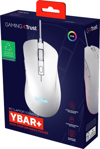 Trust GXT 924W Ybar+ Pro Gaming Mouse White