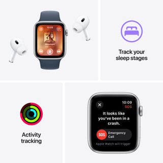 Apple Watch SE (2022) 4G 40mm Midnight Aluminium Sportband S/M