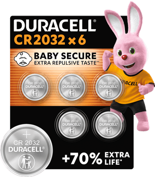 Duracell Specialty CR2032 lithium knoopcelbatterijen 3V 6 stuks