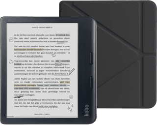 Kobo Libra Colour Zwart + BlueBuilt Book Case Zwart