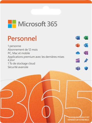 Microsoft Office 365 Personal 1-year Subscription FR