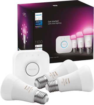 Philips Hue White and Color Startpakket E27 3-pack + Bridge