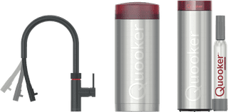 Quooker COMBI+ and Quooker Flex Round Black and Quooker CUBE