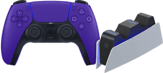 Sony PlayStation 5 DualSense Wireless Controller Galactic Purple + BlueBuilt Charging Dock