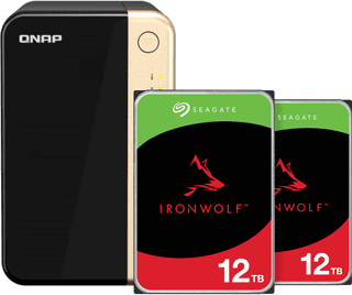 QNAP TS-264-8G + Seagate Ironwolf 12TB Duo Pack