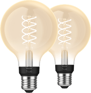 Philips Hue Filamentlamp White Globe E27 2-pack