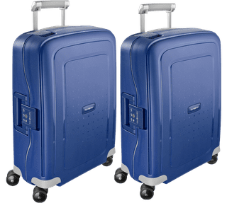 Samsonite S'Cure Spinner 55cm Dark Blue Duo Suitcase Set