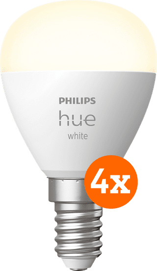 Philips Hue Spherical Light White E14 4-pack