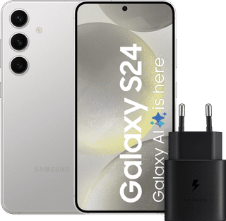 Samsung Galaxy S24 256GB Grijs 5G + Samsung Snellader 25 Watt