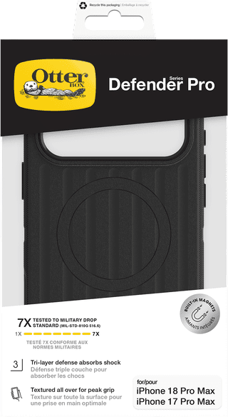 Otterbox Defender iPhone 18 Pro Max / 17 Pro Max Full Body Case met MagSafe Zwart