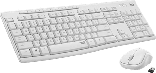 Logitech MK295 Silent Draadloze Toetsenbord en Muis Wit QWERTY