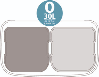 Brabantia Bo Touch Bin 2 x 30 Liter Confident Grey