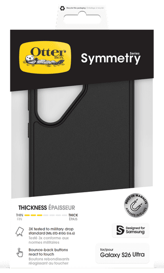 OtterBox Symmetry Samsung Galaxy S26 Ultra Back Cover met Magneet Zwart