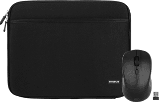 BlueBuilt Laptop Sleeve Width 37cm 15-16-Inch M Black + Nexum Wireless Mouse