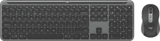 Logitech MK950 Signature Slim Draadloze Toetsenbord en Muis Combo Qwerty Zwart