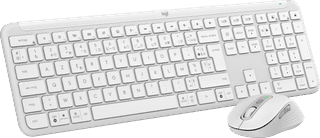 Logitech MK950 Signature Slim Wireless Keyboard and Mouse Combo AZERTY White