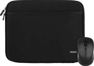 BlueBuilt Laptop Sleeve Width 31cm 13 Inches S Black + Nexum Wireless Mouse