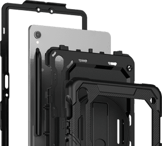 Just in Case Samsung Galaxy Tab S9/S9 FE/S10 FE/S10 Lite Rotating Back Cover Zwart